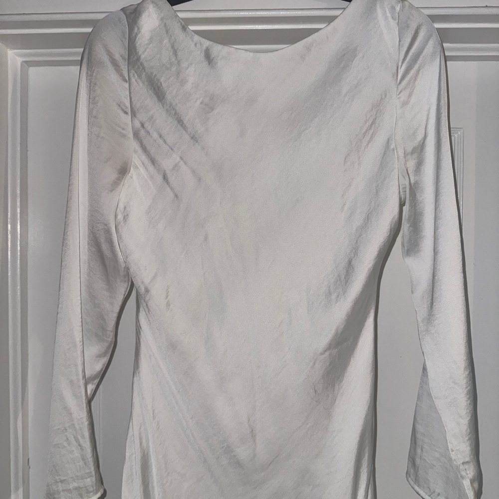 Bardot White Long Sleeve Dress - Picture 4 of 6